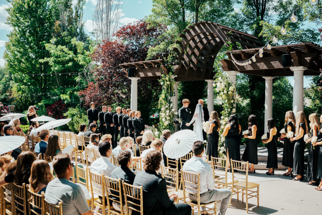 Wedding ceremony on the veranda. 