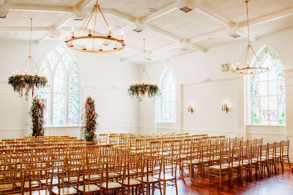 Wedding ceremony in the Monarch room. 